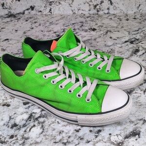 Converse Shoes Womens 11 Mens 9 Double Tongue Chuck Taylor All Star Neon Green